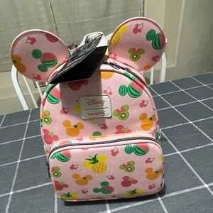 Rare! Loungefly Disney Mini Mickey Mouse Fruit 🍉 Backpack!